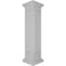 Ekena Millwork 10"W x 48"H End Newel Post with Panel, Flat Capital & Base Trim (Installation kit included) NWL10X48EPF0B0 - alternate 3